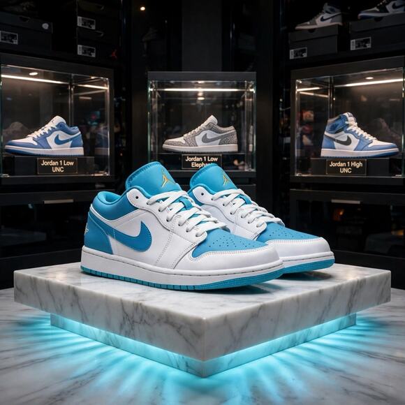 Jordan Other - Size 13 Air Jordan 1 Low Aquatone Teal 553558-174 og box